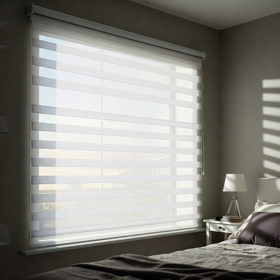 Persiana double vision em quarto
